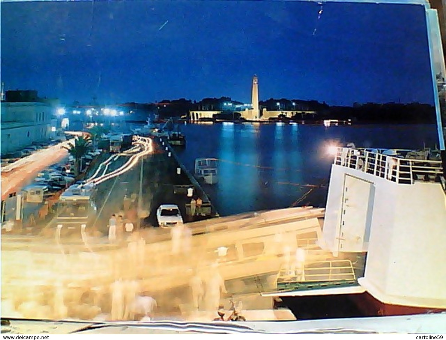 BRINDISI PORTO E NAVE SHIP FERRY DI NOTTE VB1994  GT2261 - Brindisi