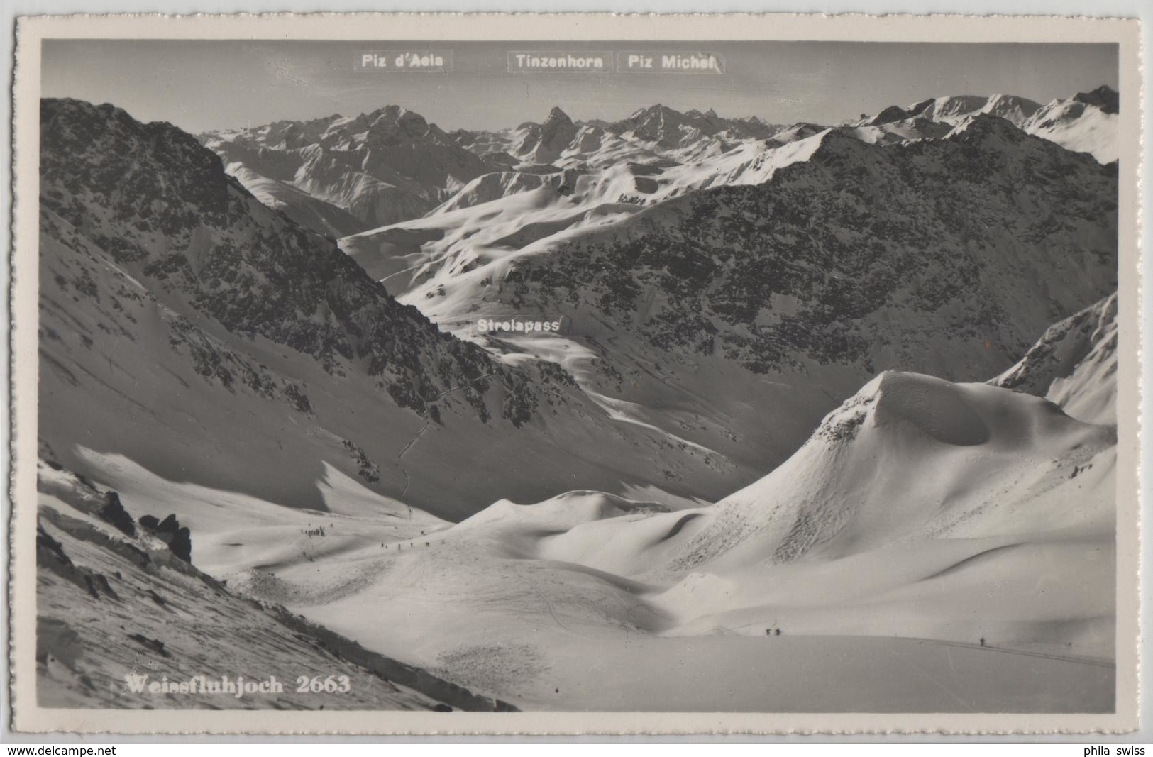 Weissfluhjoch - Strelapass, Skipiste, Im Winter , En Hiver - Photo: Otto Furter - Other & Unclassified