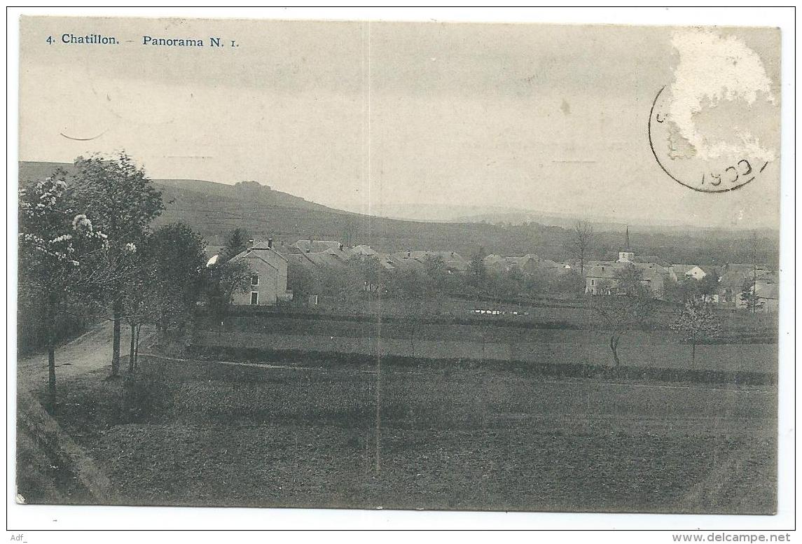 RARE CPA CHATILLON, PANORAMA, ST SAINT LEGER, PROVINCE DE LUXEMBOURG, BELGIQUE - Saint-Léger