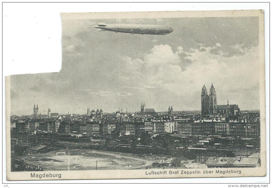 CPA MAGDEBURG, LUFTSCHIFF GRAF ZEPPELIN UBER MAGDEBURG, ALLEMAGNE - Magdeburg