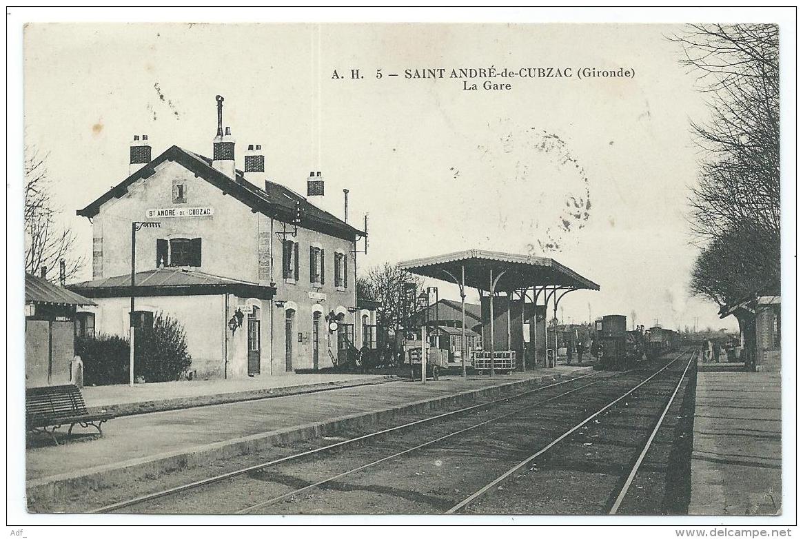 CPA ST SAINT ANDRE DE CUBZAC, LA GARE, GIRONDE 33 - Other & Unclassified