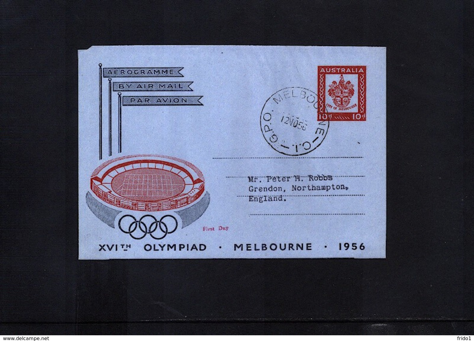 Australia 1956 Olympic Games Melbourne Interesting Aerogramme FDC - Sommer 1956: Melbourne