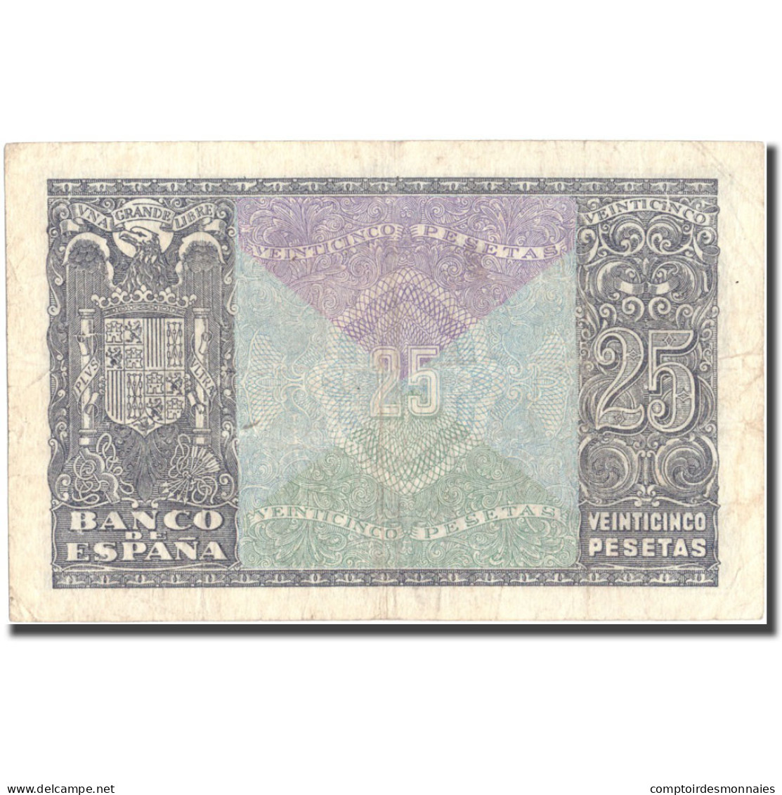 Billet, Espagne, 25 Pesetas, 1940, 1940-01-09, KM:116a, TTB - 25 Pesetas