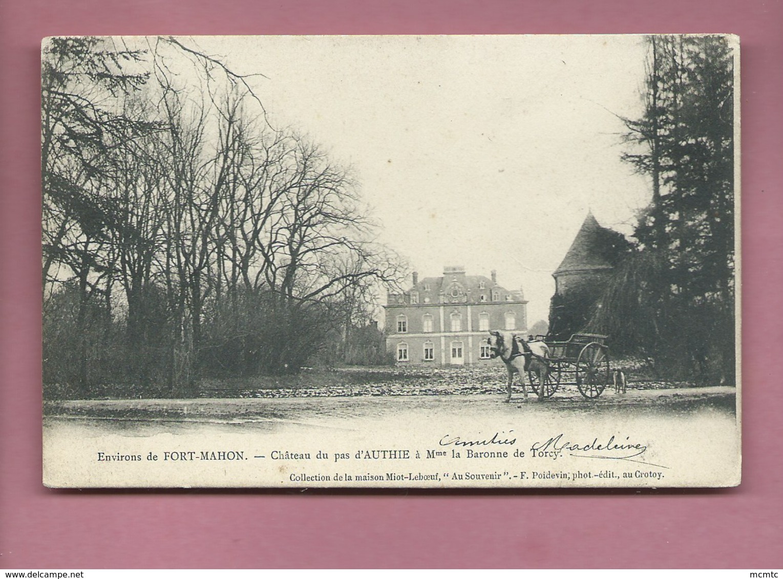 CPA  -  Environs De Fort Mahon - Château Du Pas D'Authie à Mme Le Baronne De Torcy - Autres & Non Classés