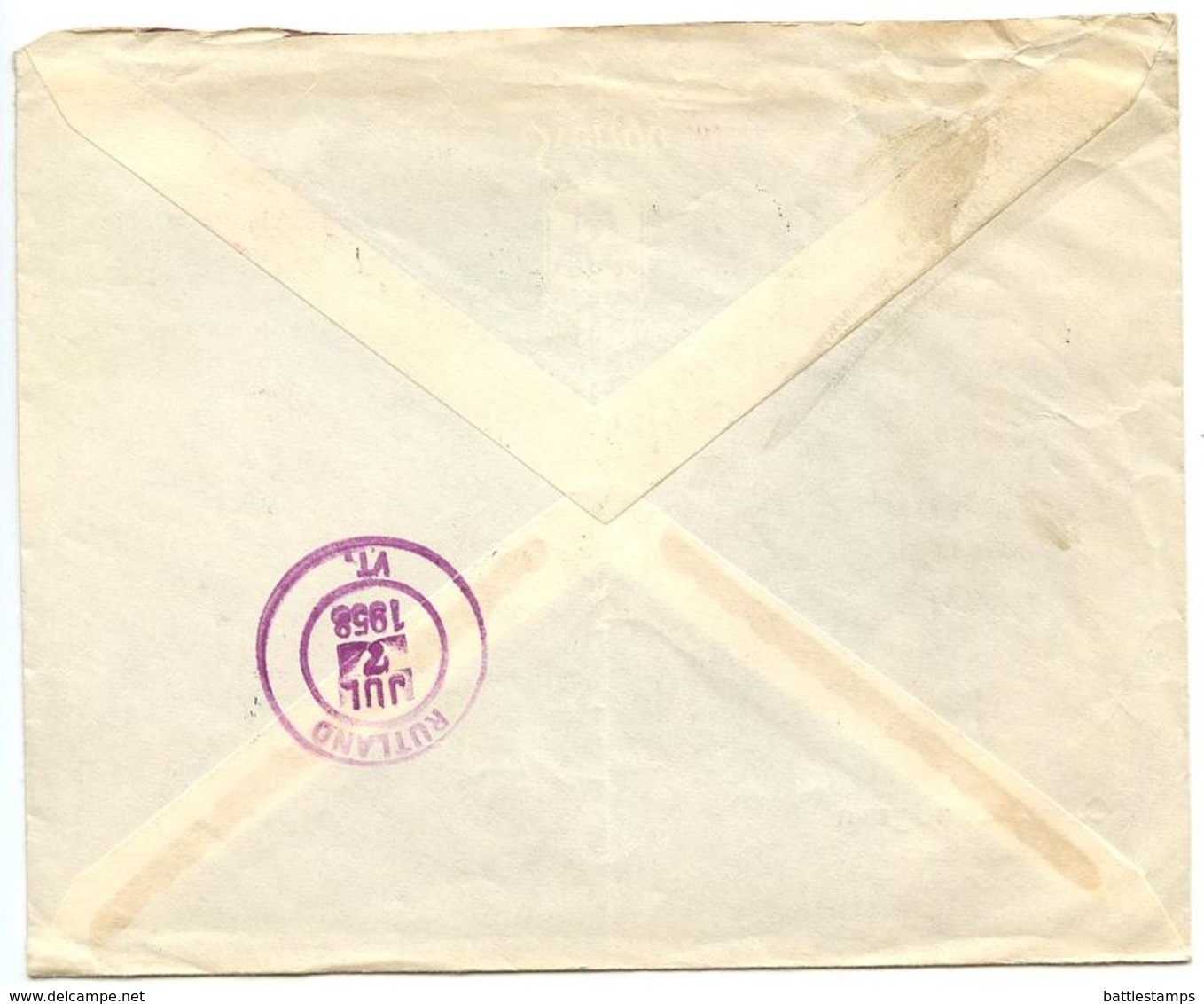 Sweden 1958 Registered Airmail Cover Stockholm To U.S. W/ Scott 397 3 Crowns - Covers & Documents