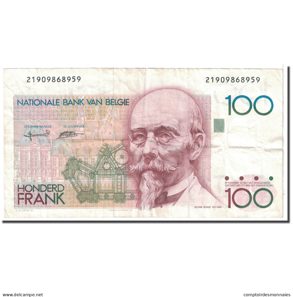 Billet, Belgique, 100 Francs, 1982, KM:142a, TTB - 100 Francs