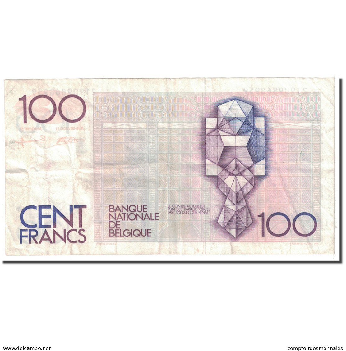 Billet, Belgique, 100 Francs, 1982, KM:142a, TTB - 100 Francs