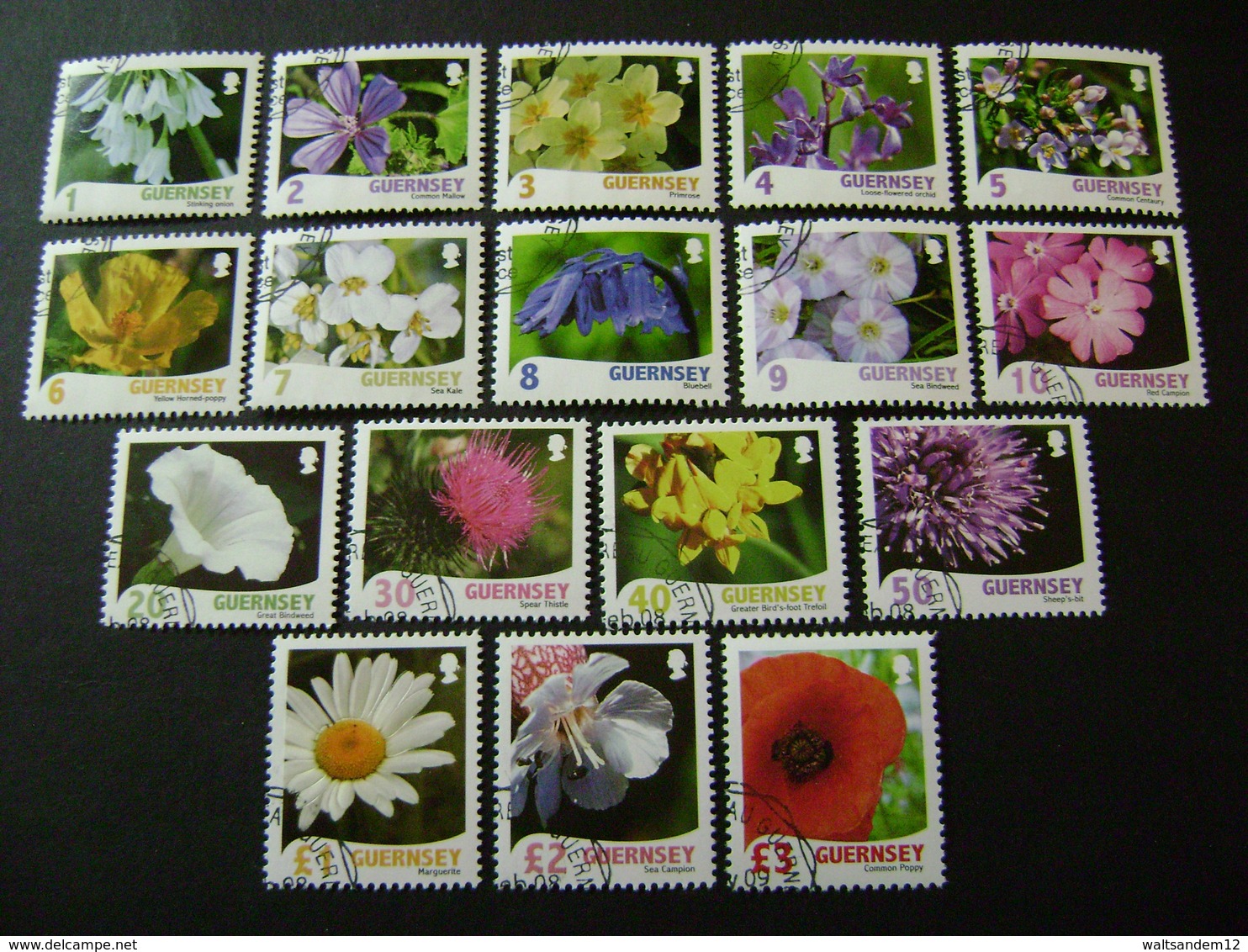 Guernsey 2008-2009 Wild Flowers Definitives (SG 1211-1217,1273-1282) - Used - Guernsey