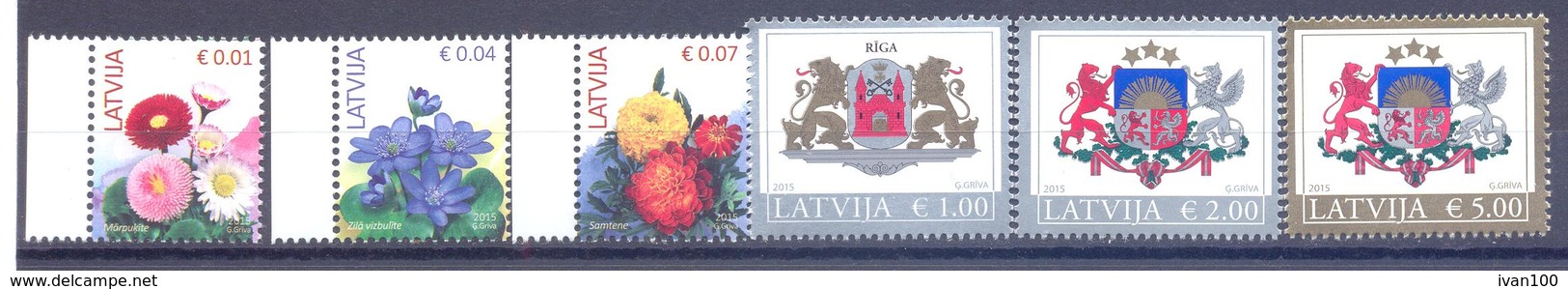 2015. Latvia,  Set Of 6 Stamps, Mint/** - Lettland