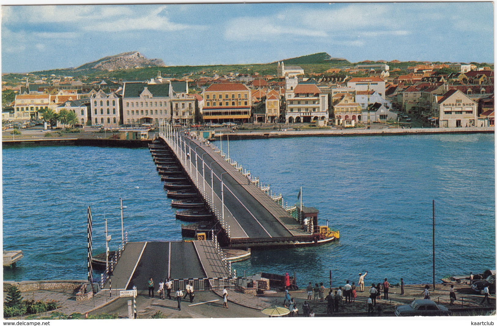 Willemstad: PLYMOUTH '55 ?? - Swinging  Pontoon Bridge, Viewed Towards Otrabanda - (Curacao, N.A.) - Toerisme