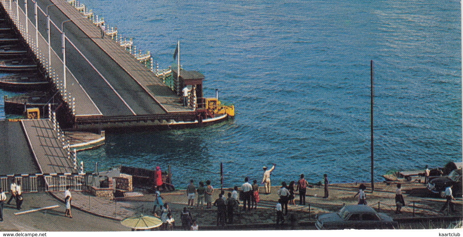 Willemstad: PLYMOUTH '55 ?? - Swinging  Pontoon Bridge, Viewed Towards Otrabanda - (Curacao, N.A.) - Toerisme