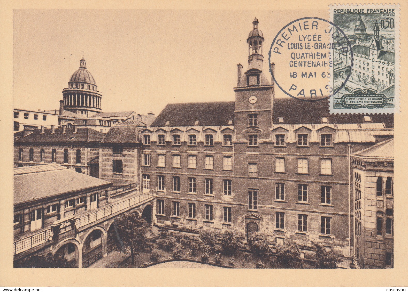 Carte  Maximum  1er  Jour    FRANCE    Lycée   LOUIS  LE  GRAND    PARIS   1963 - 1960-1969