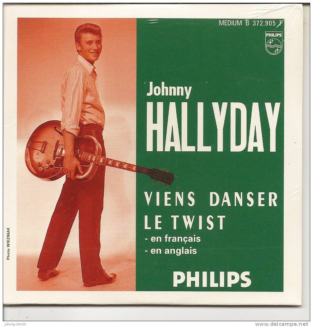 CD  JOHNNY HALLYDAY  " VIENS DANSER LE TWIST - EN FRANCAIS " + " VIENS DANSER LE TWIST - EN ANGLAIS "  -  2 TITRES - Other - French Music