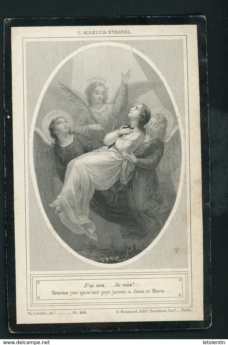 SOUVENIR MORTUAIRE  - DE LOUISE ( Nom Gratté) (  °1858 +18/1/1884) - Décès