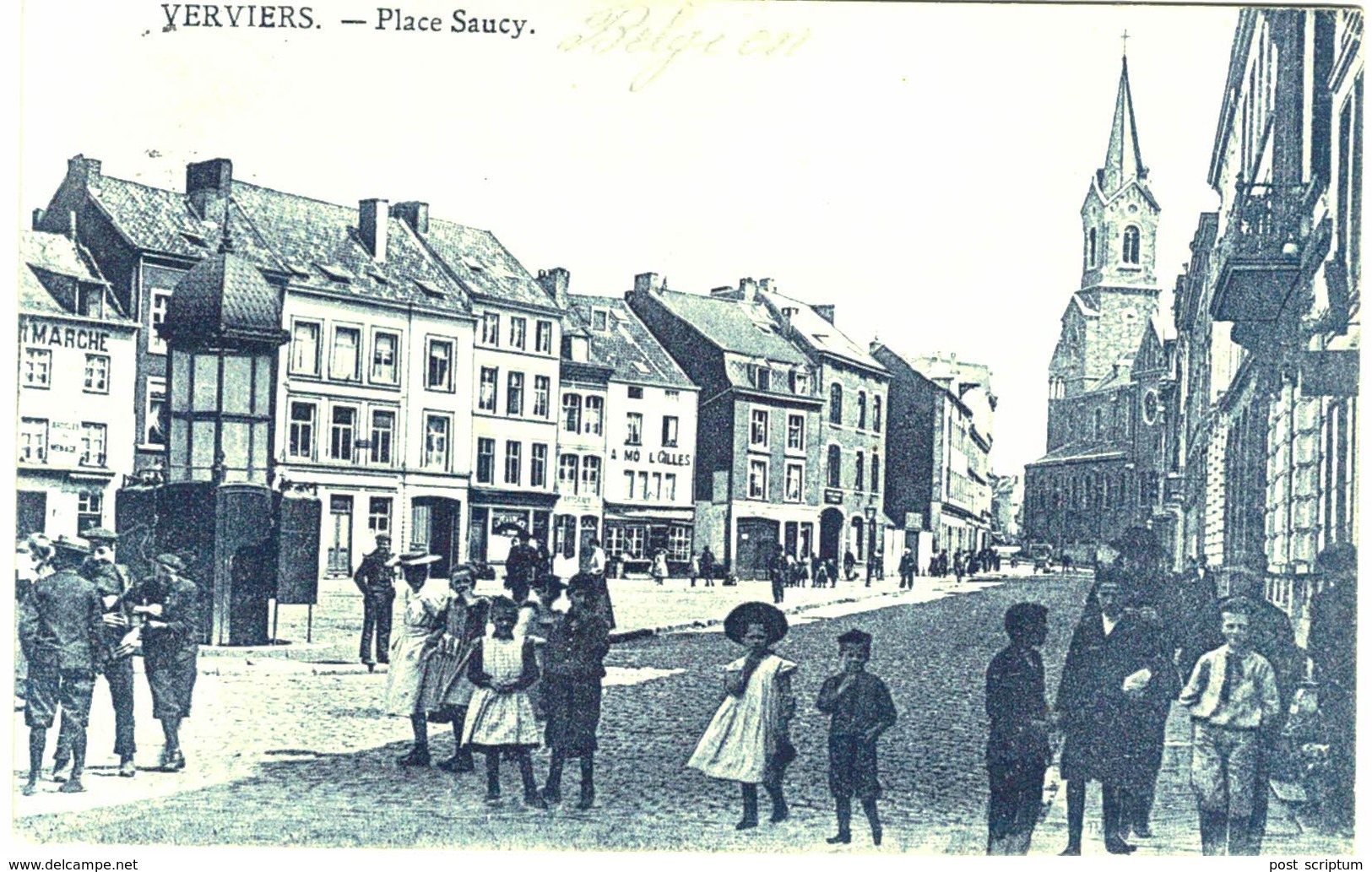 Belgique Verviers - Place Sauzy - Feldpost Expédiée De Aachen à Destination De Heiligenstein (Alsace) - Verviers