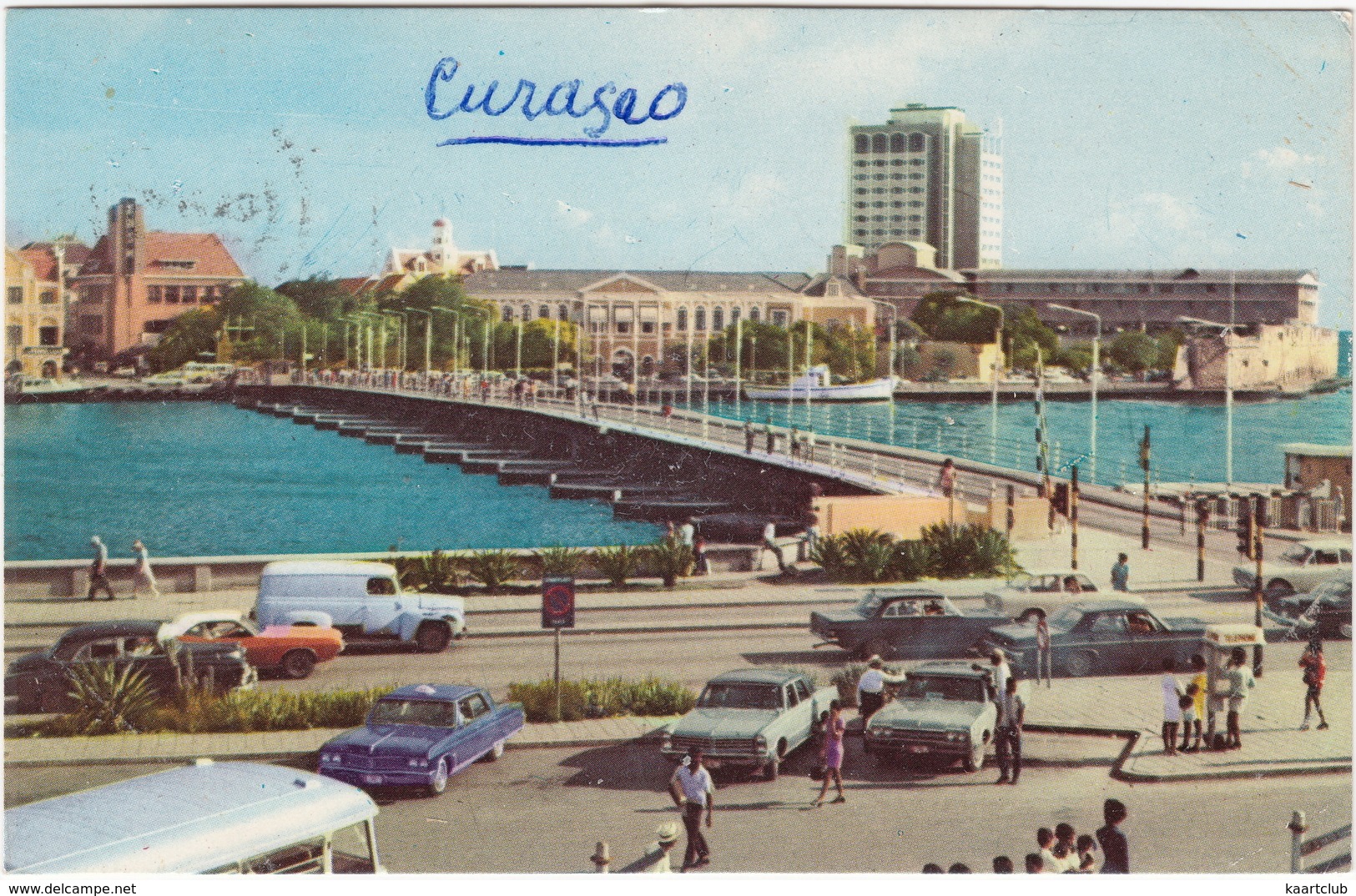 Curacao: PLYMOUTH, PONTIAC, OPEL REKORD-A, DAF 55, CHEVROLET 3805 VAN - Pontoon Bridge - (Neth. Antilles) - Toerisme