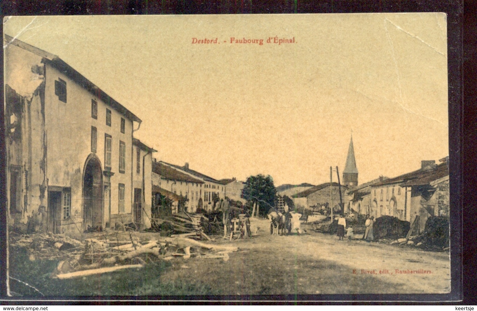 Frankrijk France - Destord - Faubourg D Epinal   - 1913 - Autres & Non Classés