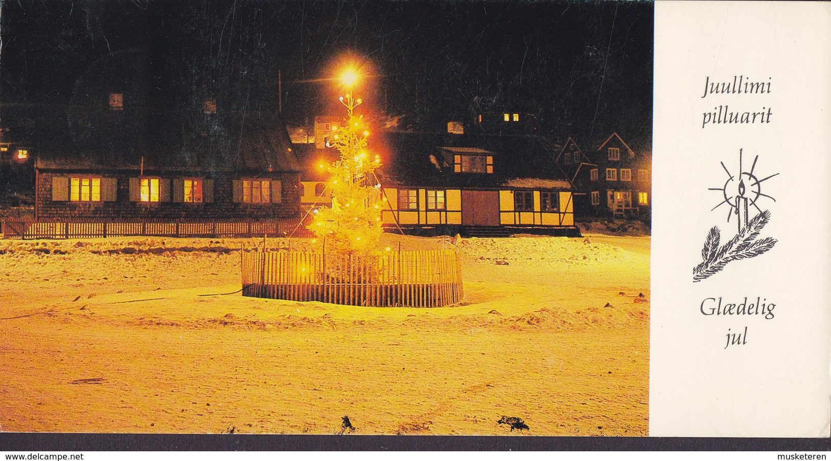 Greenland PPC Juullimi Pilluarit Glædelig Jul Julestemning På Torvet Qaqortoq JULIANEHÅB 1980 Cz. Slania, Christmas Seal - Grönland