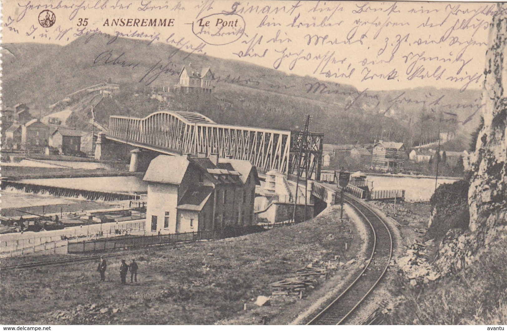 ANSEREMME / LE PONT DU CHEMIN DE FER   / GUERRE 1914-18  / FELDPOST / - Autres & Non Classés