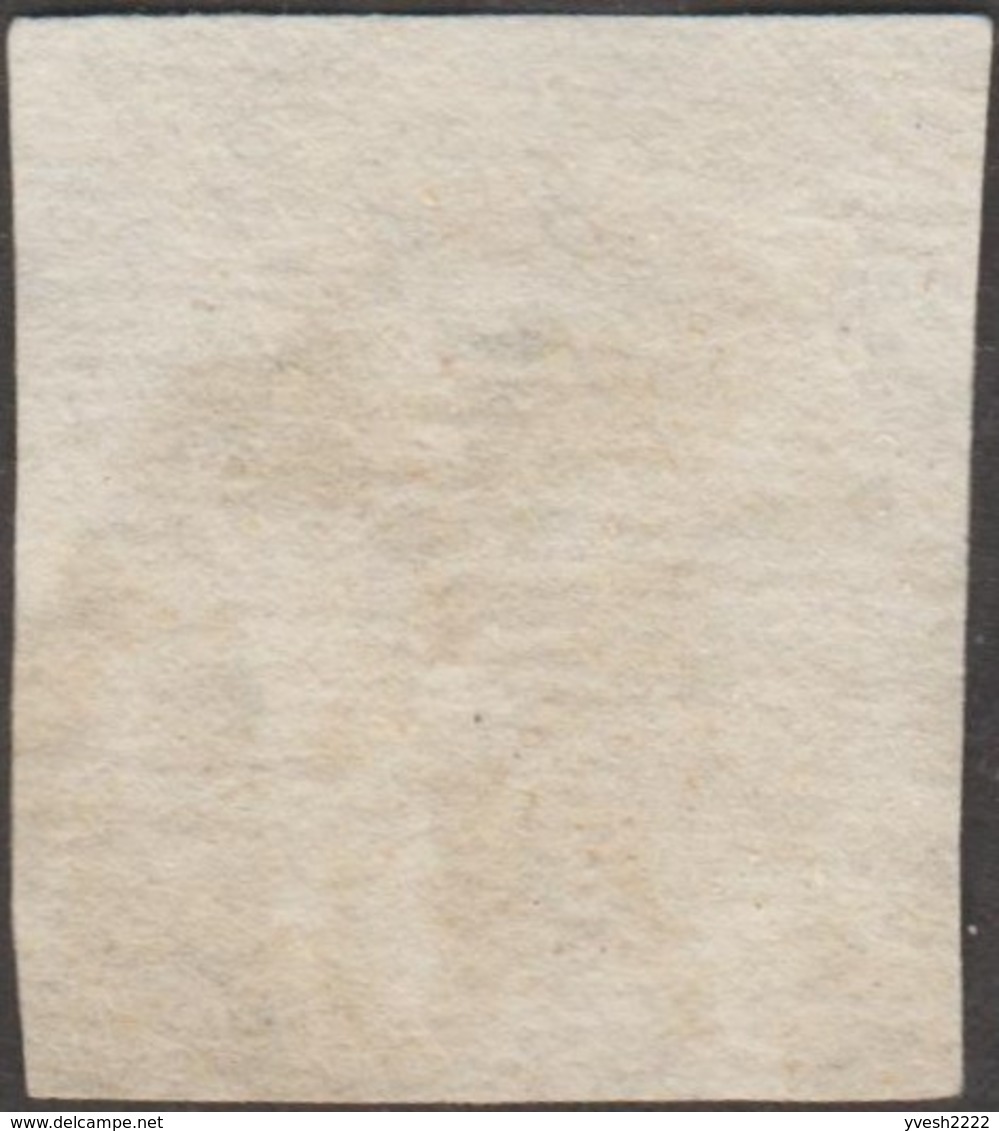 Belgique 1854 COB 6B. 10 C. Médaillon Papier Côtelé Horizontalement, Cachet De Perception P76 Louvain - 1851-1857 Médaillons (6/8)