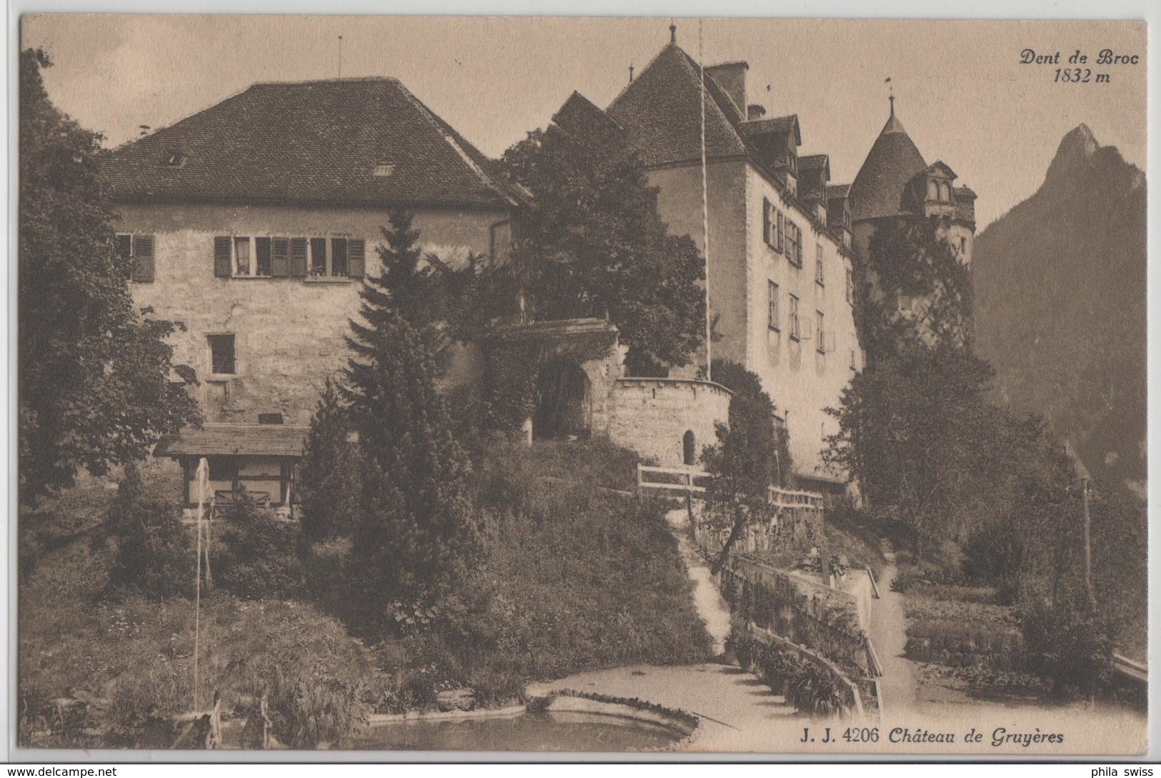 Chateau De Gruyeres - Dent De Broc - Photo: Jullien Freres - Autres & Non Classés