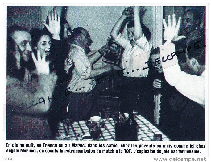 BOXE : PHOTO (1948), CHAMPIONNAT DU MONDE CERDAN - ZALE, LES SUPPORTERS A L'ECOUTE DU RESULTAT A LA TSF, RADIO, JOIE - Collections