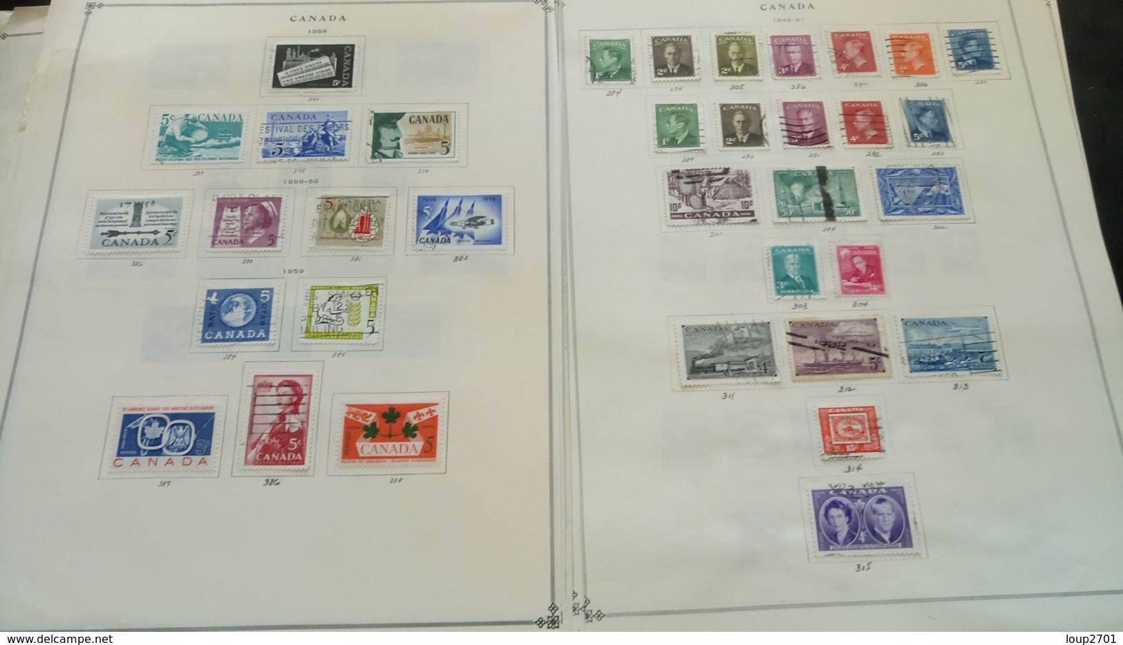 F0979 LOT FEUILLES CANADA FRANCE + DIVERS A TRIER COTE++ DÉPART 10€