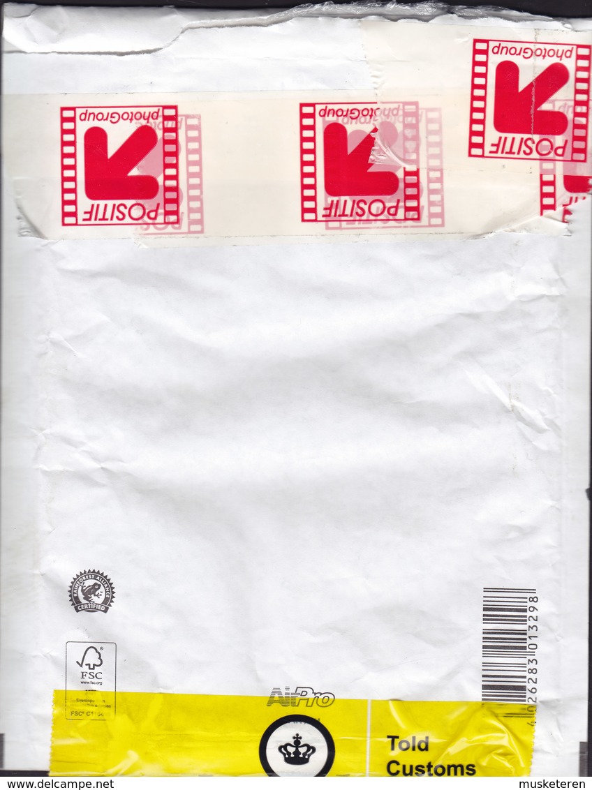 Belgium ATM Label Lettre Prioritaire Internationale 2015 Cover Lettre Denmark Told Customs Zoll Douane Label (2 Scans) - Briefe U. Dokumente