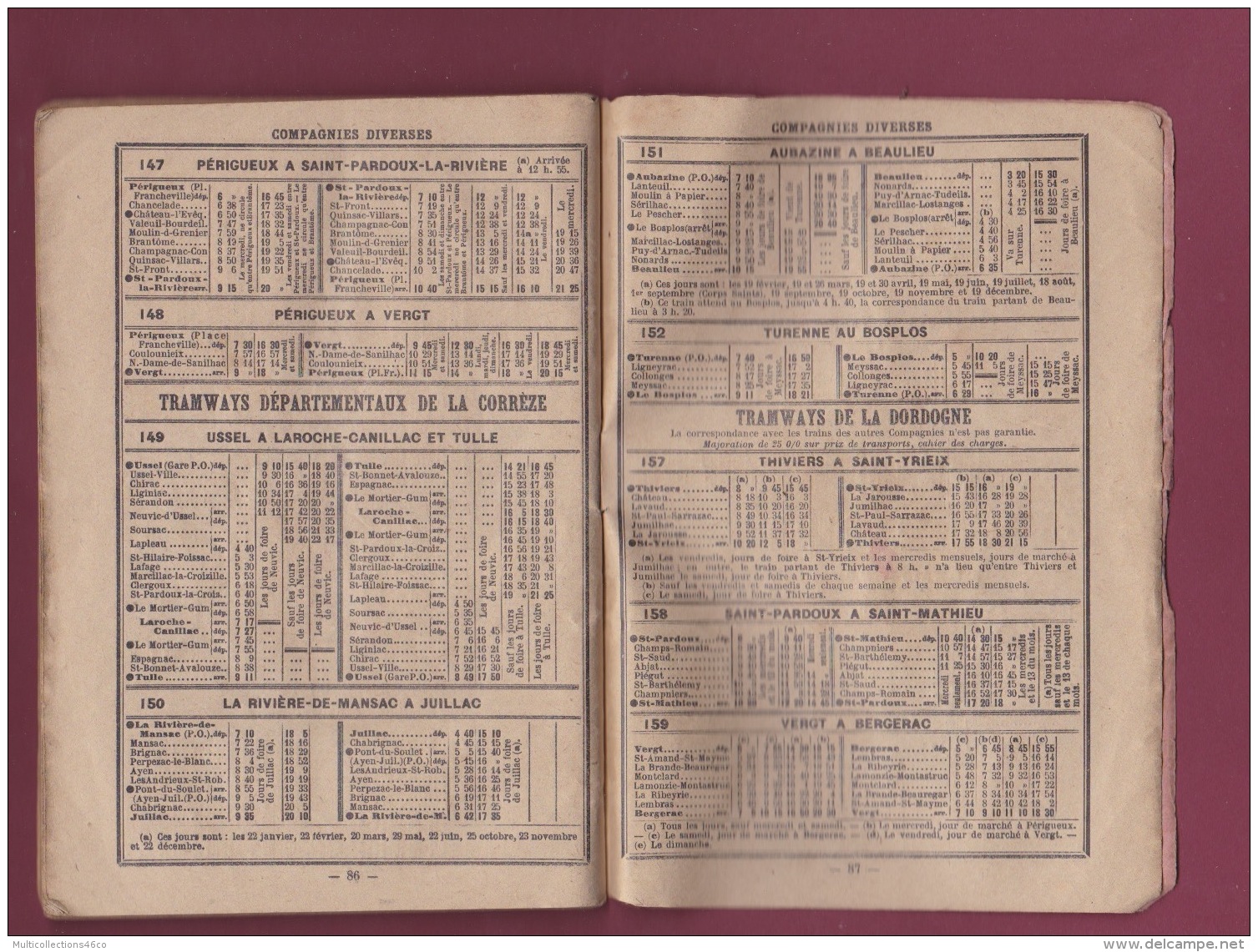 110718A - 1918 LIVRET CHAIX CHEMIN DE FER ORLEANS Horaire Lignes Carte Réseau Train Tramway - Europe