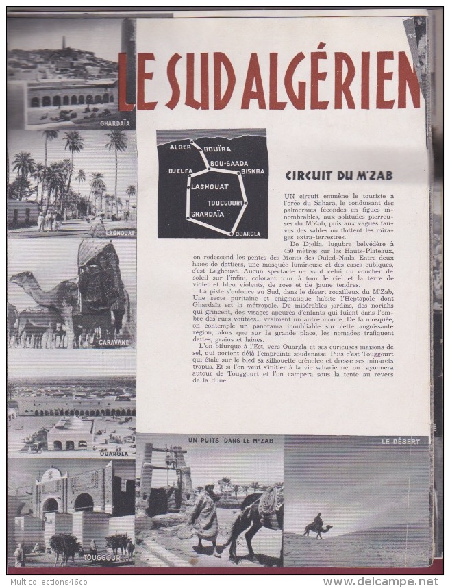 120718A MARINE BATEAU - 1938 LIVRET CROISIERES ET CIRCUITS TRANSAT AFRIQUE DU NORD - Autres & Non Classés