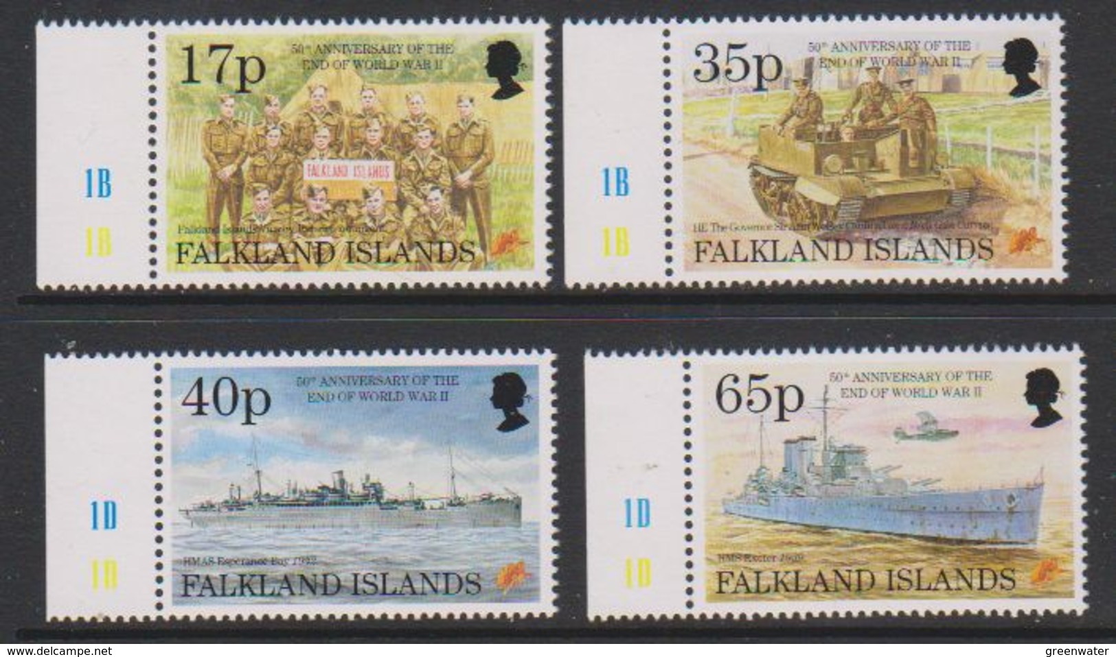 Falkland Islands 1995 End Of World War II 4v  ** Mnh (39494G) - Falklandeilanden