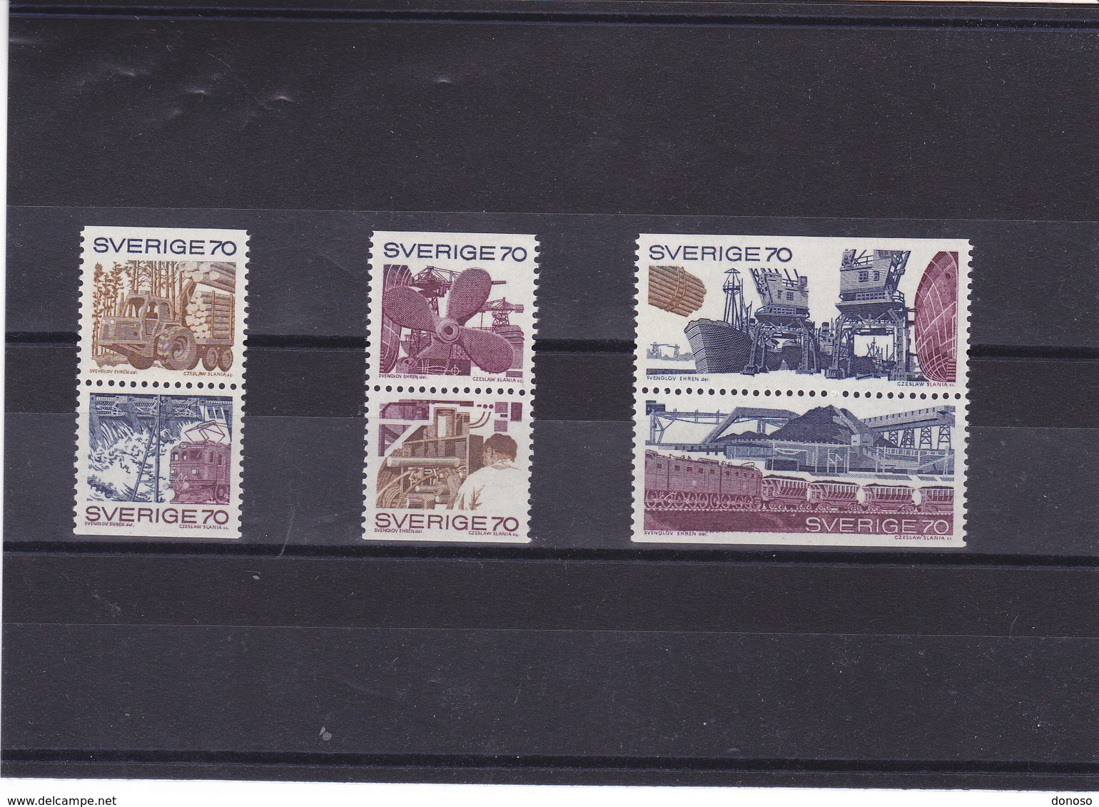 SUEDE 1970 INDUSTRIE ET COMMERCE Yvert 665-670 NEUF** MNH - Ongebruikt