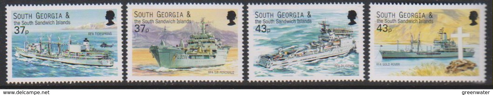 South Georgia 2001 Auxiliary Fleet 4v  ** Mnh (39497) - Zuid-Georgia