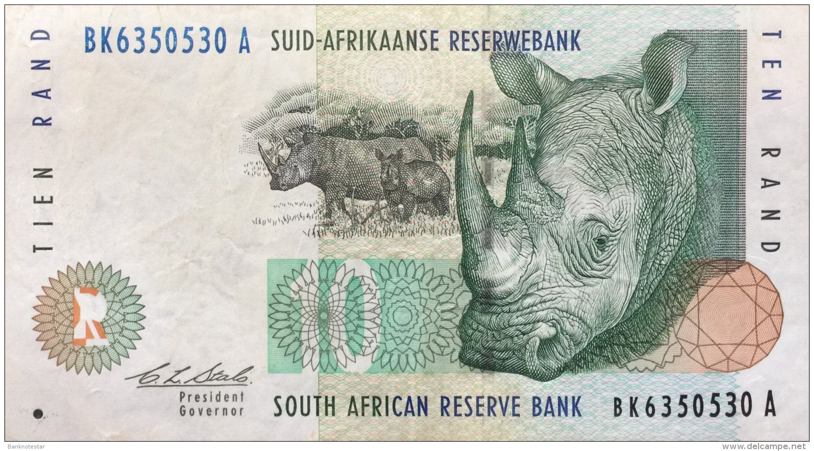 South Africa 10 Rand, P-123a (1993) VF - Südafrika