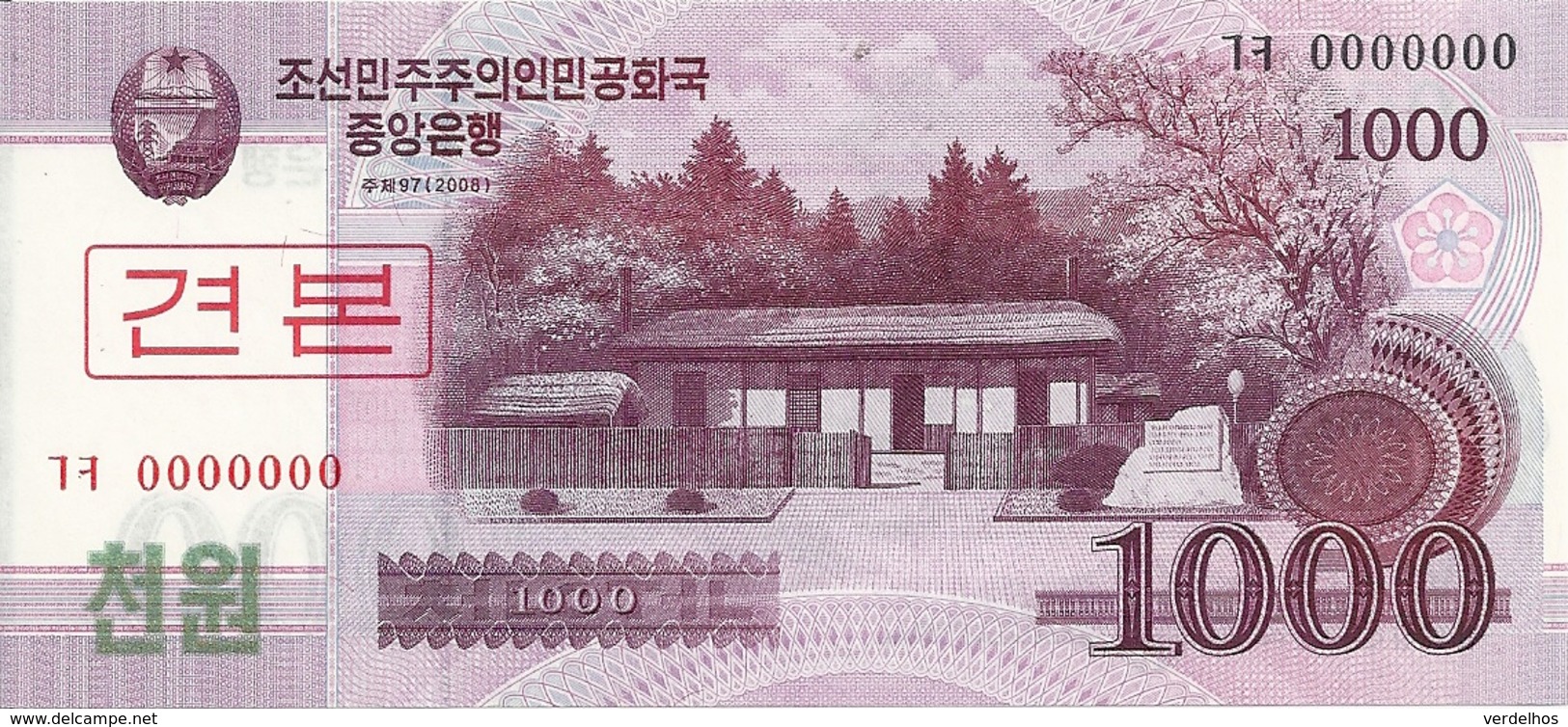 COREE DU NORD 1000 WON 2008 UNC P 64 S - Corea Del Nord