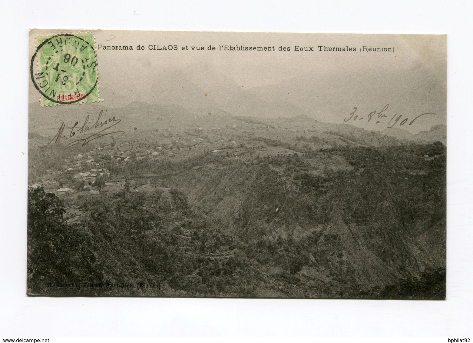 !!! CPA DE LA REUNION DE 1906 : PANORAMA DE CILAOS - Reunión