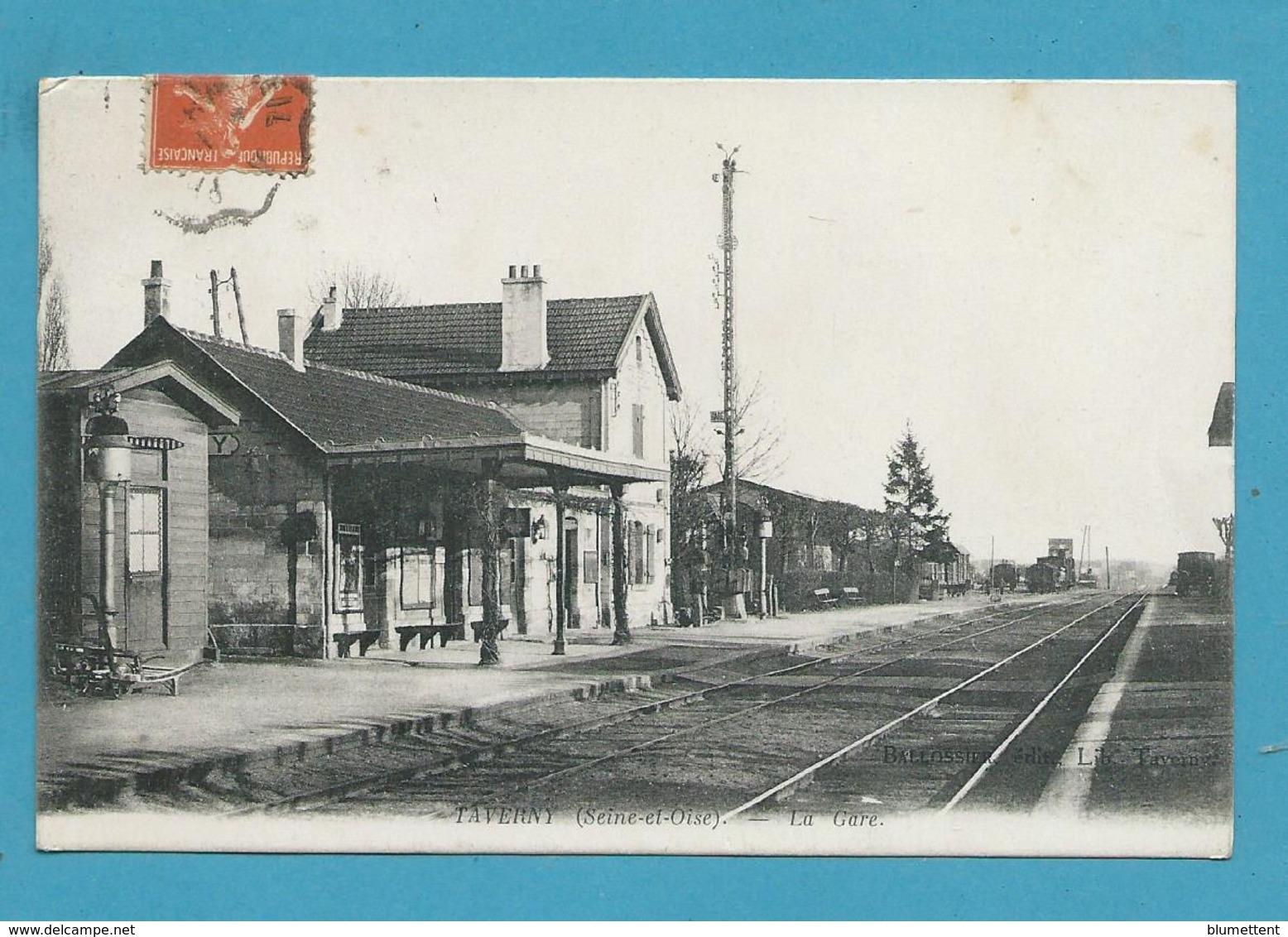 CPA - Chemin De Fer Train La Gare De TAVERNY 95 - Taverny