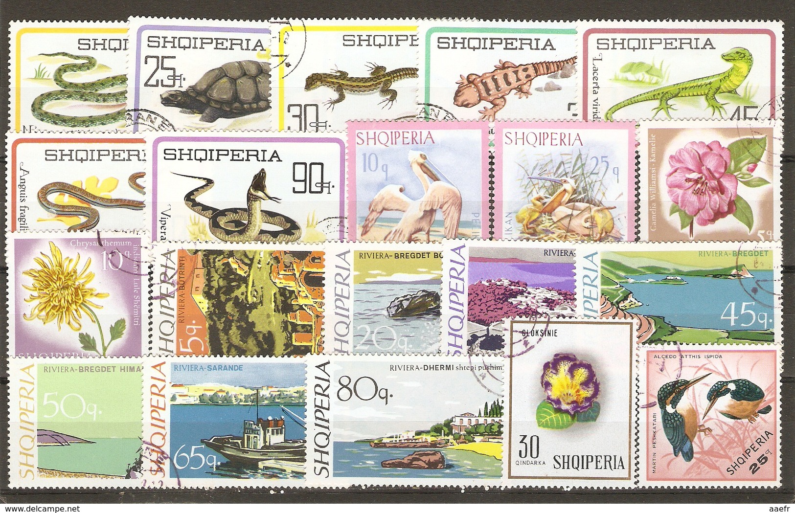 Albanie 1960/9 - Petit Lot De 54 Timbres - 1 Série Complète° : 907/914 - Reptiles - Albania