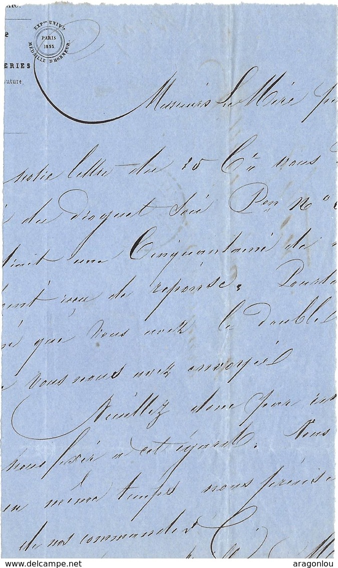 2 Lettres Fragments, Timbre Y.T. 22: 20c. Napoléon III Empire Franc. 22. Et 25 Aout 1865 (4scans) - 1849-1876: Période Classique