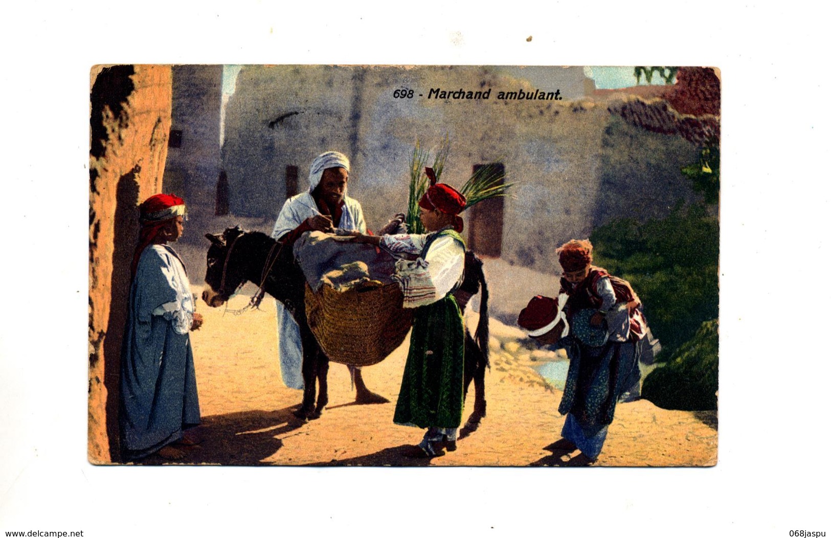 Carte Marchand Ambulant  Theme Ane Cachet Tunis  Sur Mosquee - Tunisie