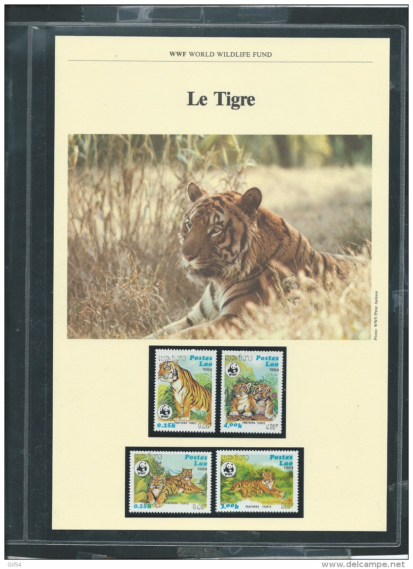 Dossier Wwf Complet -  Le  Tigre   (  Poste Lao   )  ( Voir Les Scans ) -(  1984 ) - Fab 71 - Laos