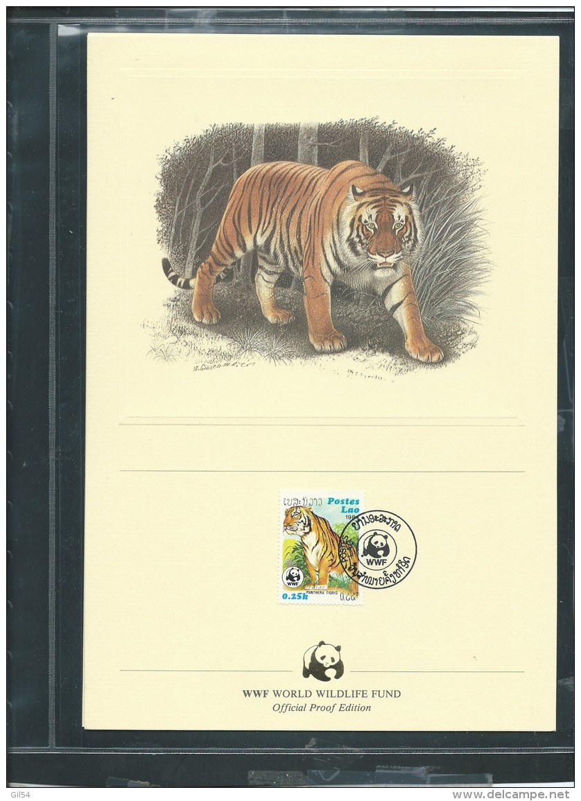 Dossier Wwf Complet -  Le  Tigre   (  Poste Lao   )  ( Voir Les Scans ) -(  1984 ) - Fab 71 - Laos