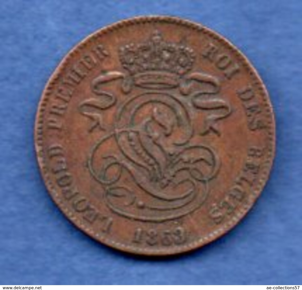 Belgique  - 2 Centimes 1863  - Km # 4.2   état  TB+ - 2 Centimes