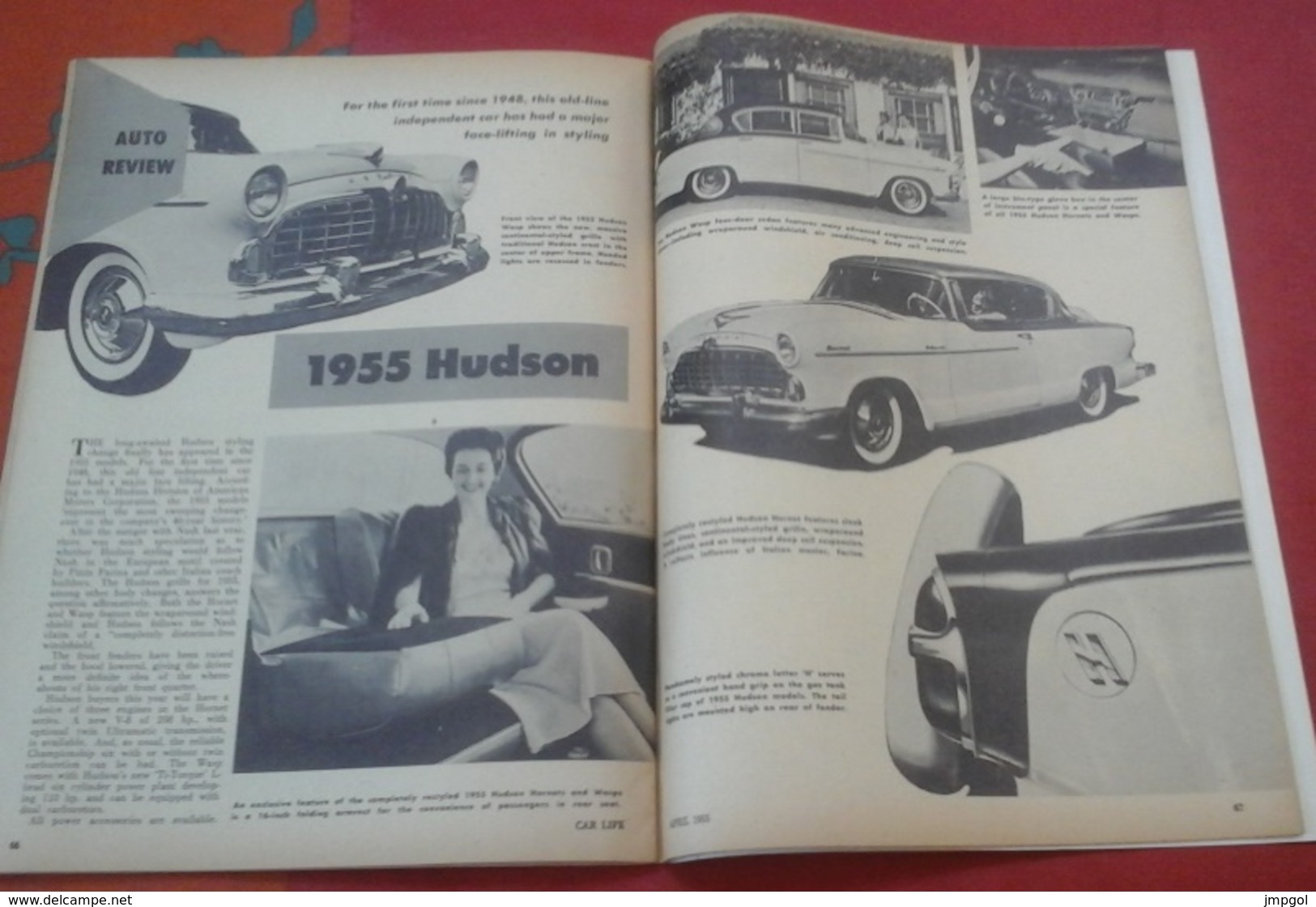 Rare Revue Vintage Automobile Américaine Car Life Avril 1955 Essai Dodge,Mercury,Pontiac, Nash,Hudson Studebaker - Autres & Non Classés