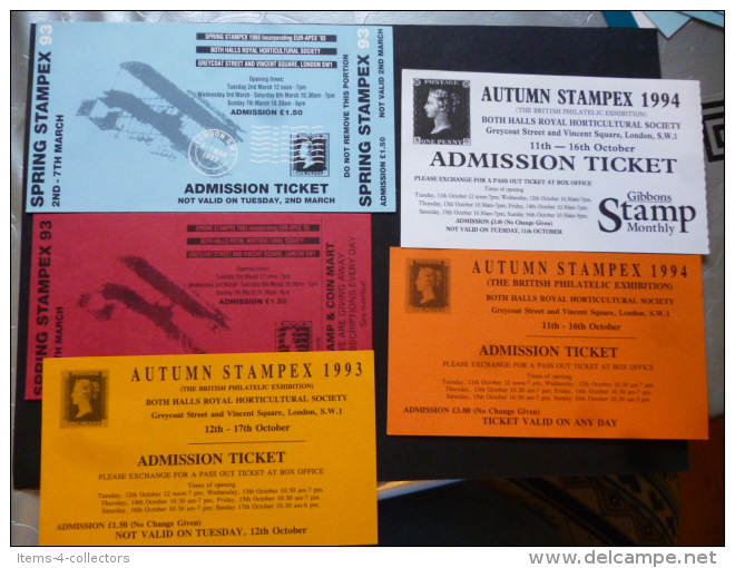 CARDS 5 STAMPEX CARDS 1893/1994 - Postal Services