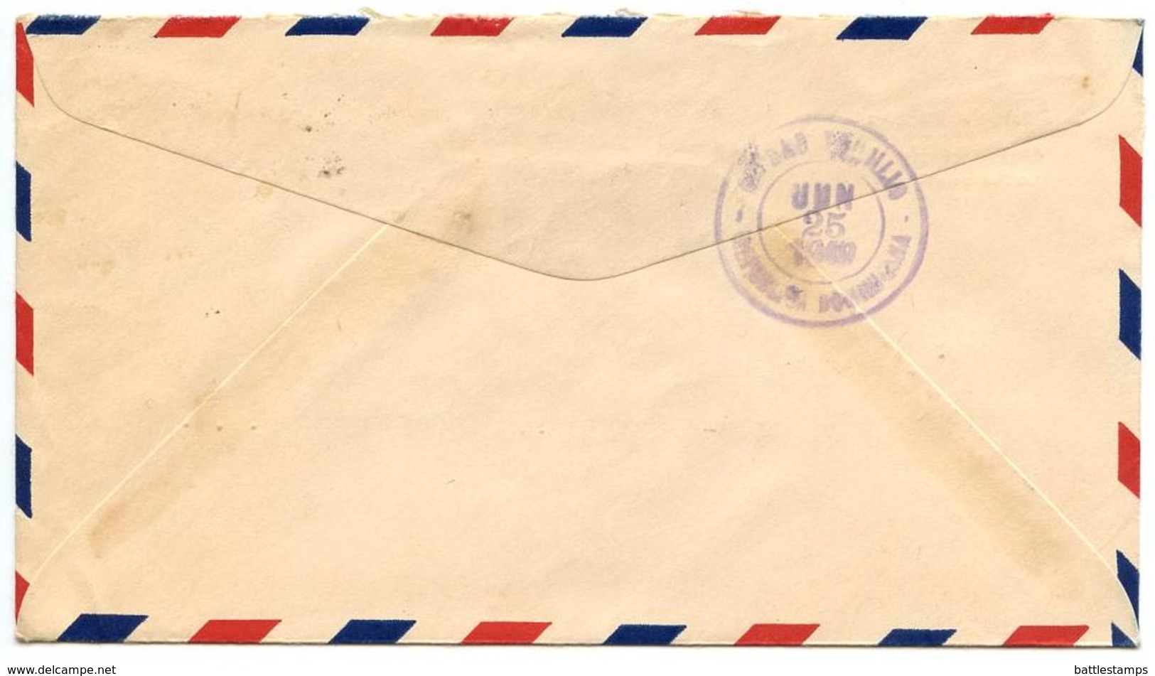 Dominican Republic 1949 Airmail Cover San Pedro De Macorís To U.S. W/ Scott C71 Ruins - Dominicaanse Republiek