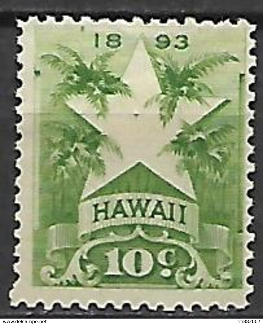 HAWAI   -   1894 .  Y&T N° 66 (*).  Surchargé.  Etoile - Hawaï