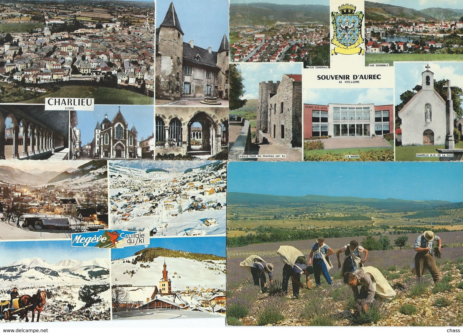 lot de 1250 cartes postales en bon état de communes de France