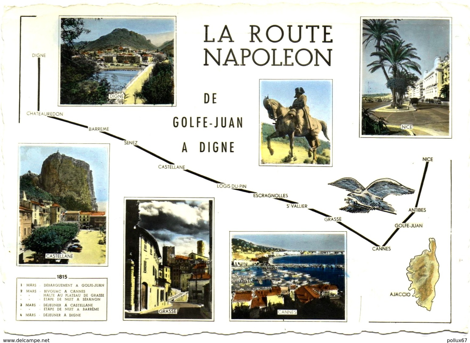 CPSM DE LA ROUTE NAPOLEON  (ALPES DE HTE PROVENCE)  DE GOLFE-JUAN A DIGNE - Andere & Zonder Classificatie