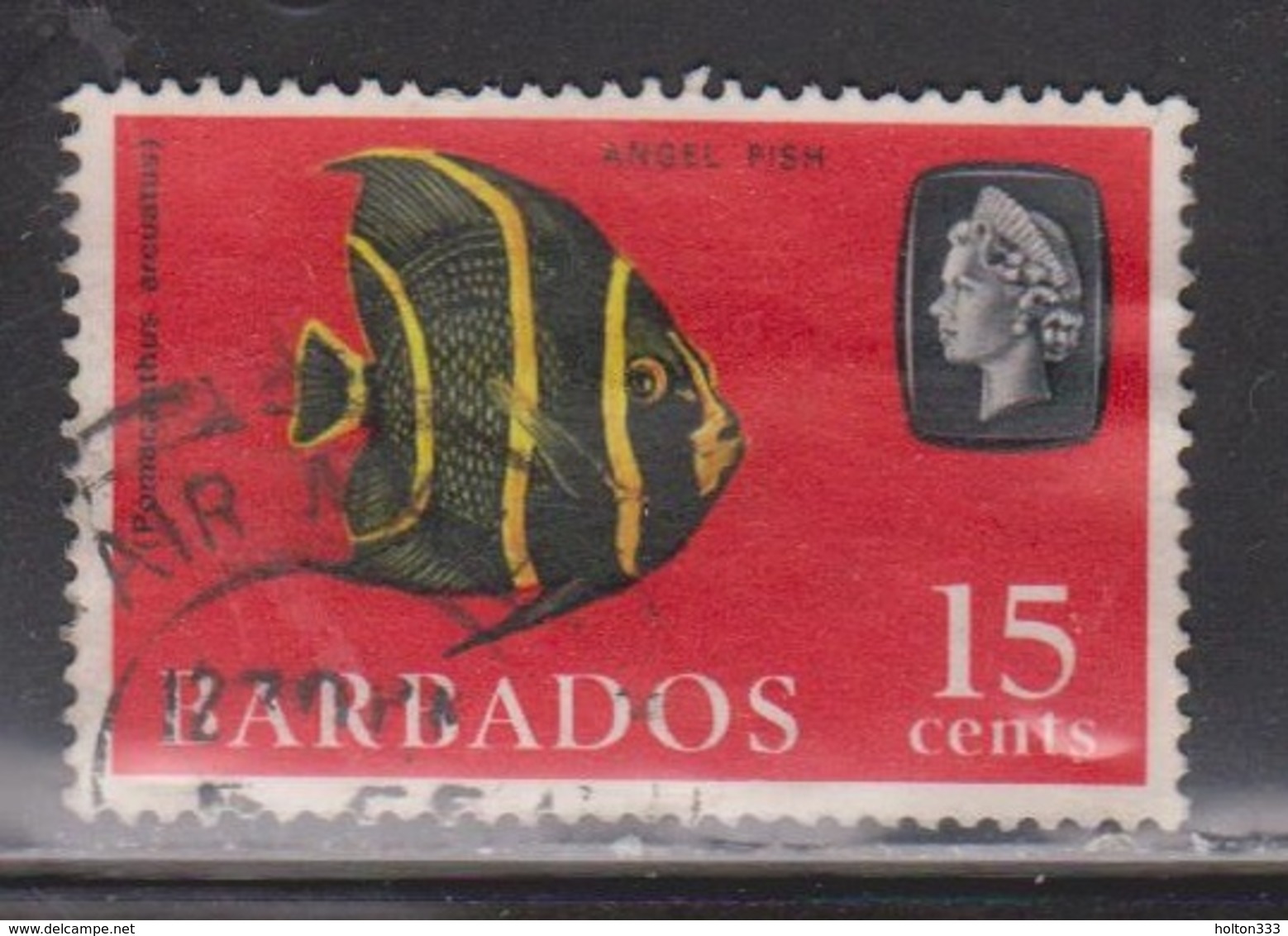 BARBADOS Scott # 275 Used - QEII & Angel Fish - Barbados (...-1966)